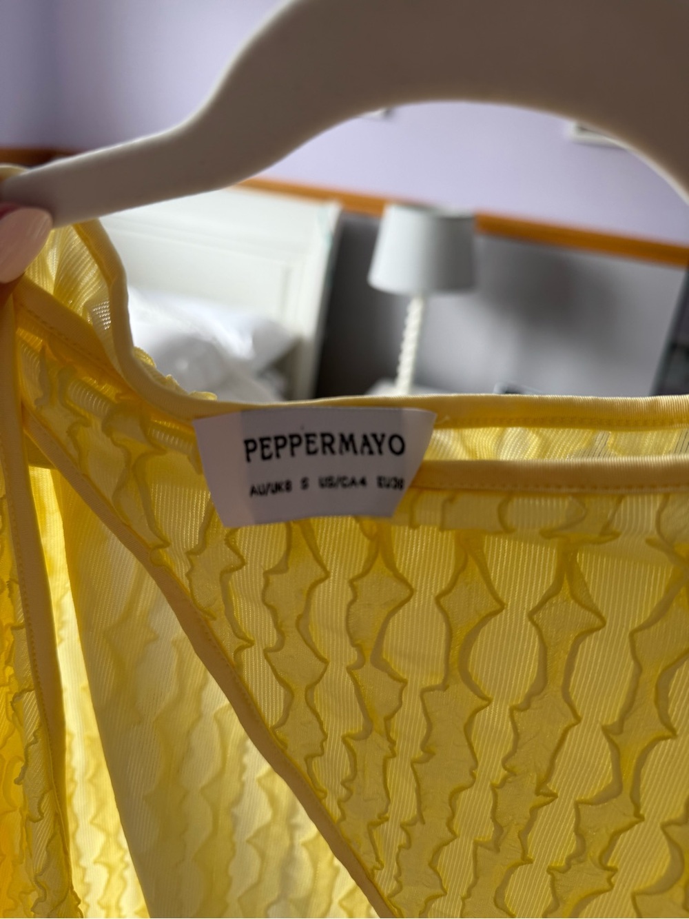 Brand New Peppermayo Yellow Size 4 Mini Dress